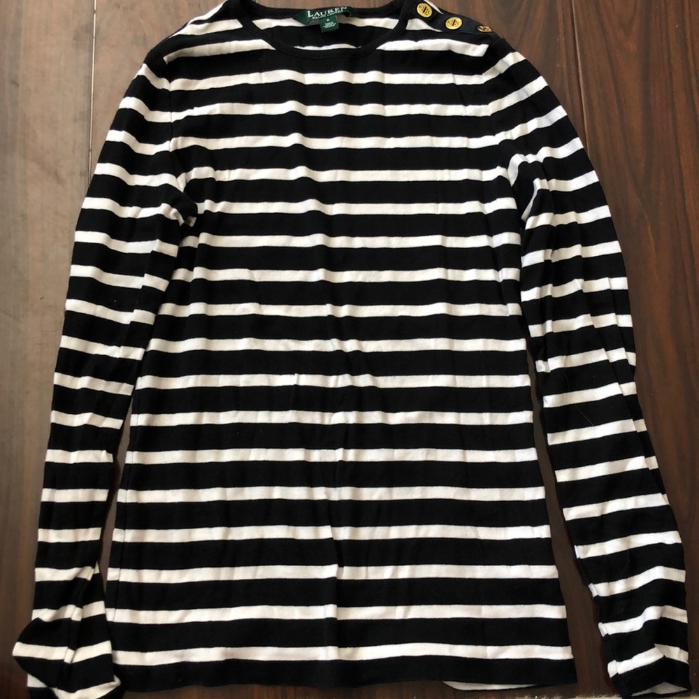 Black and white striped long sleeve